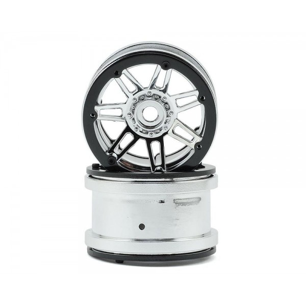 Pit Bull Tires Raceline #931 Injector 2.2" Beadlock Wheel (Chrome/Black) (2)