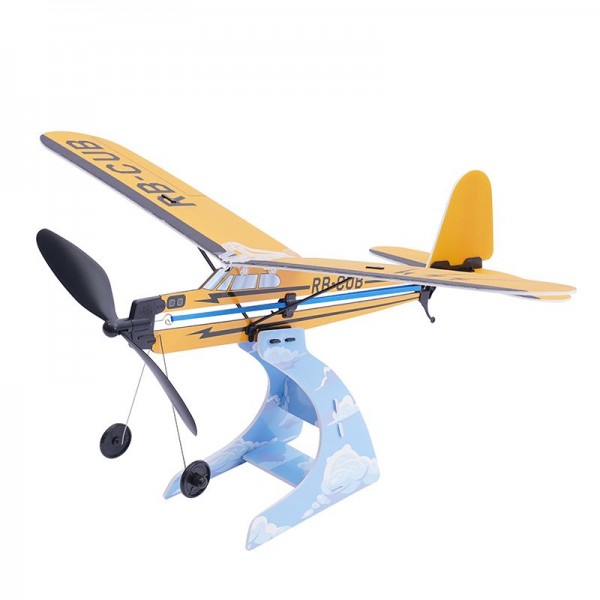 PlaySTEAM Rubber Band Airplane Science - J-3 Cub