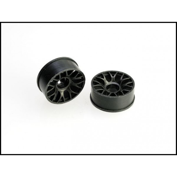PN Racing Mini-Z 2WD Machine Cut BBS F0 Front Wheels, Black (2)