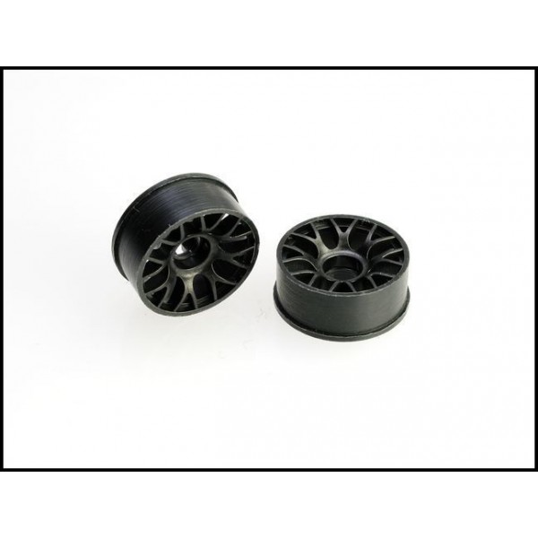 PN Racing Mini-Z 2WD Machine Cut BBS F1 Front Wheels, Black (2)
