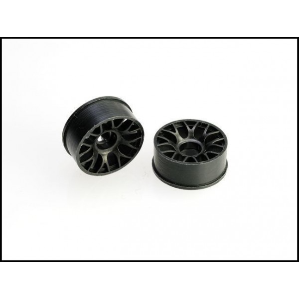 PN Racing Mini-Z 2WD Machine Cut BBS F2 Front Wheels, Black (2)