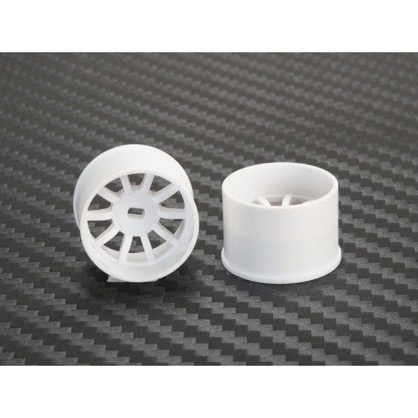 PN Racing Mini-Z AWD Machine Cut 10 Spoke Rear Wheel R14mm White