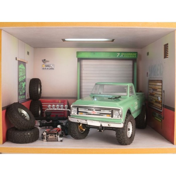 PN Racing SCX24 1/24 Scale Realistic Off-road Truck Garage 2 Parking Space