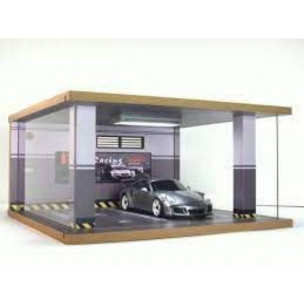 PN Racing 1/28 Scale Realistic Car Garage, 2 Parking Spaces