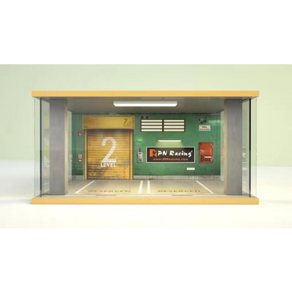 PN Racing 1/28 Realistic 4 Parking Space Car Garage