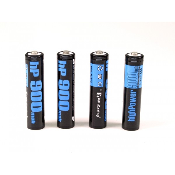 PN Racing AAA Rechargeable Battery. High Power 900mah Ni-MH (4)