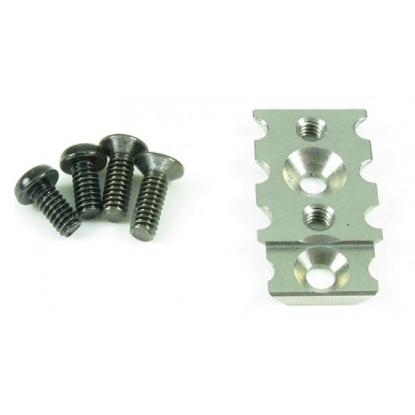 PN Racing Mini-Z MR03 High Clamp Force T-Plate Mount, Silver