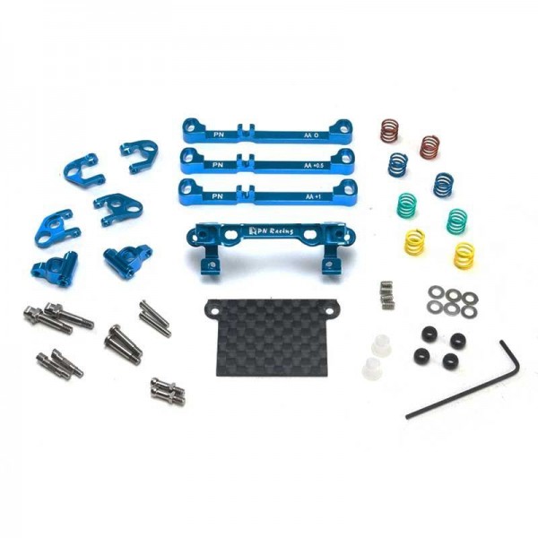 PN Racing Mini-Z V4 Double A-Arm Front Suspension, Blue