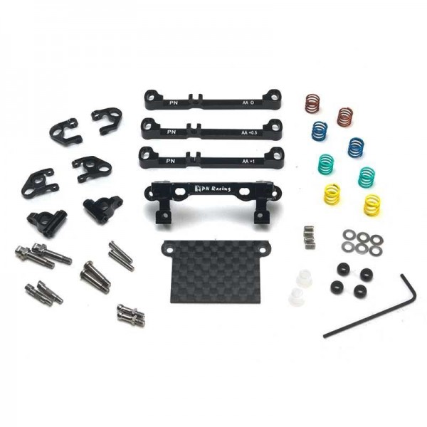 PN RacingMini-Z V4 Double A-Arm Front Suspension, Black