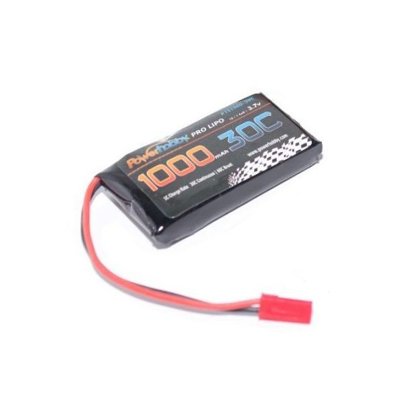 Power Hobby 1S 3.7V 1000mAh 20C LiPo Battery w/ JST Connector