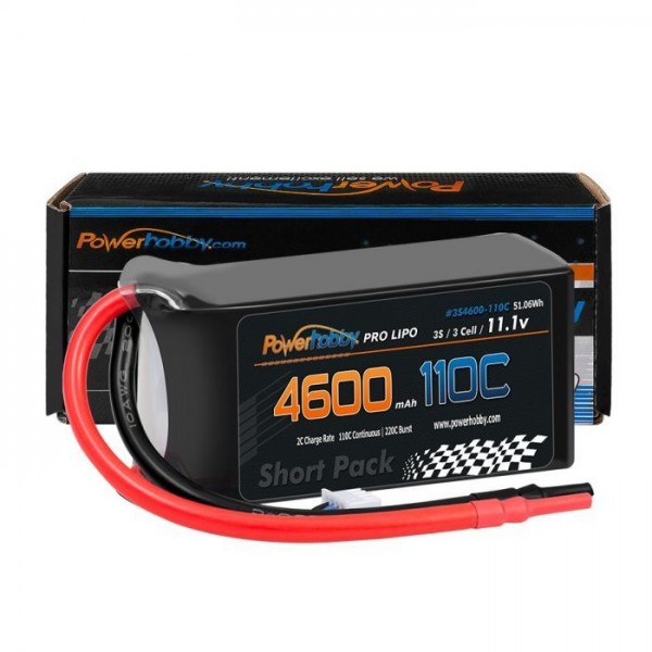 Power Hobby 3S 11.4V 4600mAh 110C-220C Short Drag Racing Lipo Battery