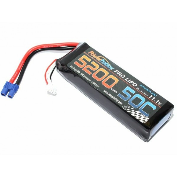 Power Hobby 3S 11.1V 5200mAh 50C Lipo Hard Case Battery with EC3 Connector