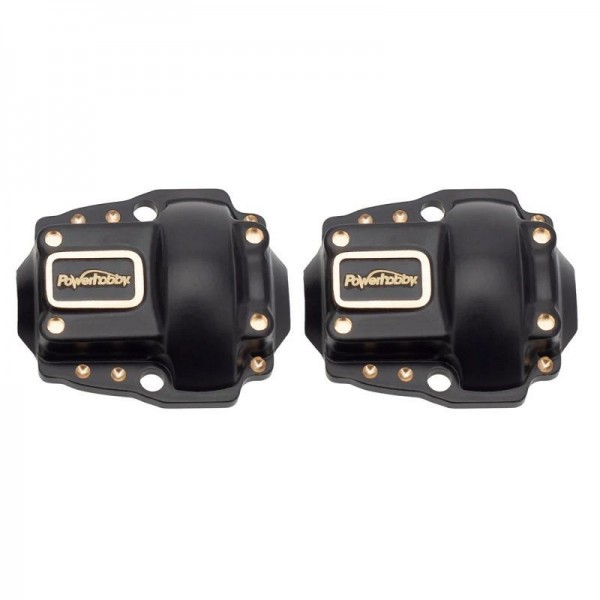Power Hobby Brass Front + Rear Diff Covers for 1/18 Redcat Ascent-18
