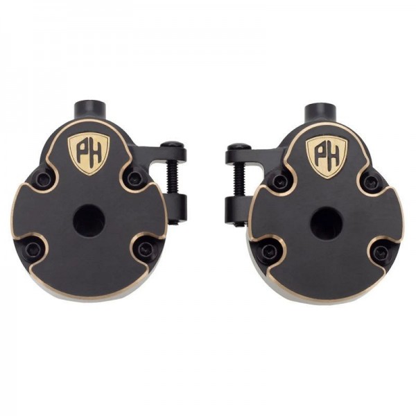 Power Hobby Brass Front Axle Portal Knuckle + Gear Cover, for Redcat Ascent-18