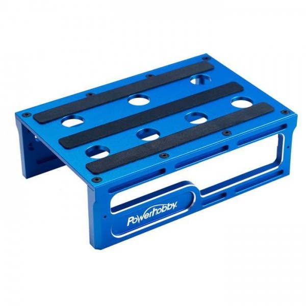 Power Hobby Metal Car Stand, Blue, Fits 1/10 and 1/8 Vehicles