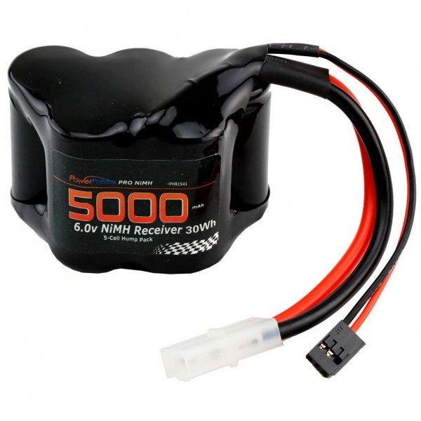 Power Hobby 6V 5000mAh 5-Cell Hump Receiver NiMH RX Battery (1/5)
