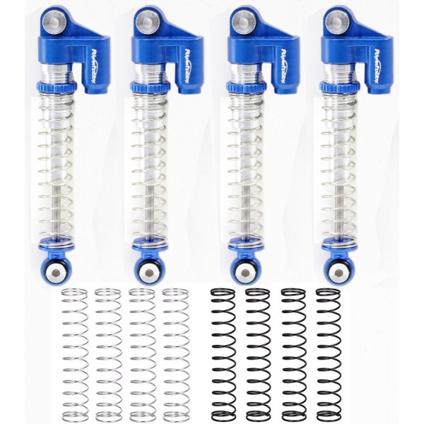 Power Hobby Aluminum Threaded Long Travel Shocks Micro Crawler (SCX24, Blue) (4)
