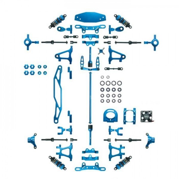 Power Hobby Tamiya TT-02 Aluminum Upgrade Kit TT02 -Blue