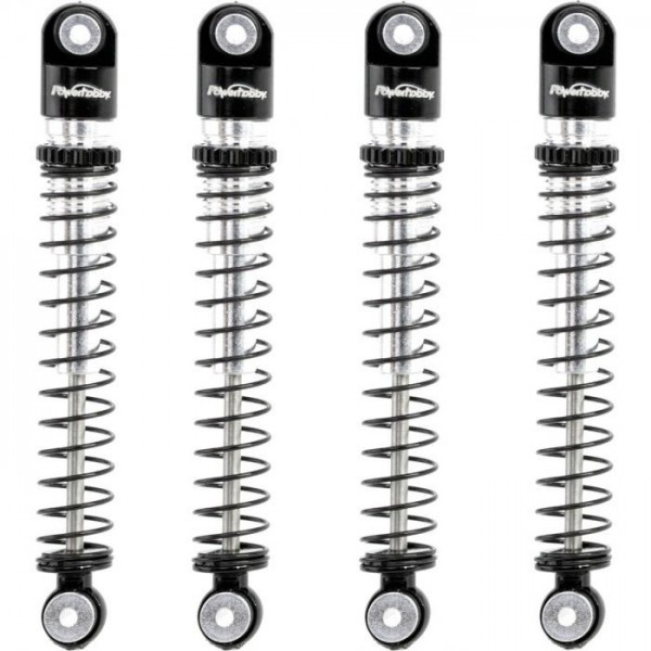Power Hobby 1/24 Aluminum 54mm Long Travel Shocks, Black, for Axial SCX24 Jeep / Bronco