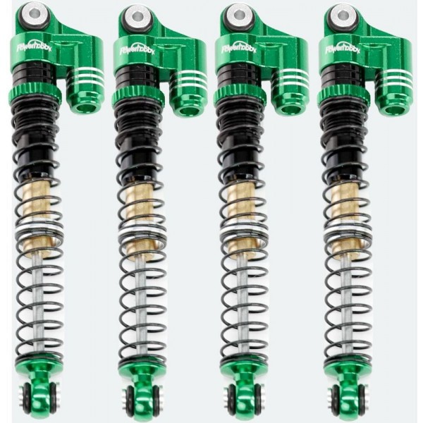 Power Hobby 1/24 Aluminum 58mm Long Travel Shocks, Green (SCX24 Jeep, Bronco) (4)