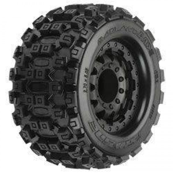 Pro-Line Badlands MX28 2.8" All Terrain Tires Mounted on F-11 Wheels (2)