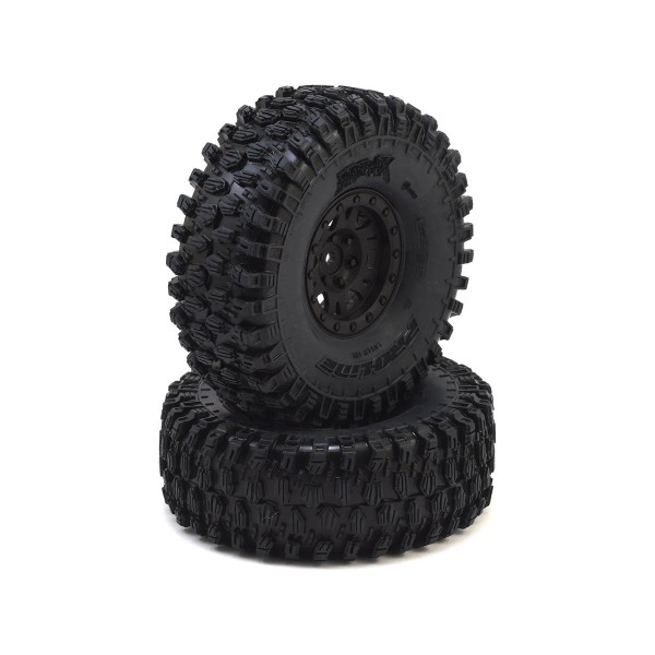 Hyrax 1.9" Premounted Black Tires & Wheels for Crawlers (2)