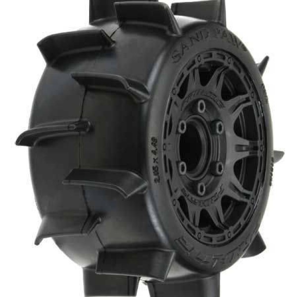 Pro-Line Front/Rear Sand Paw Low Profile 2.8" Mounted Tires, Black (2)