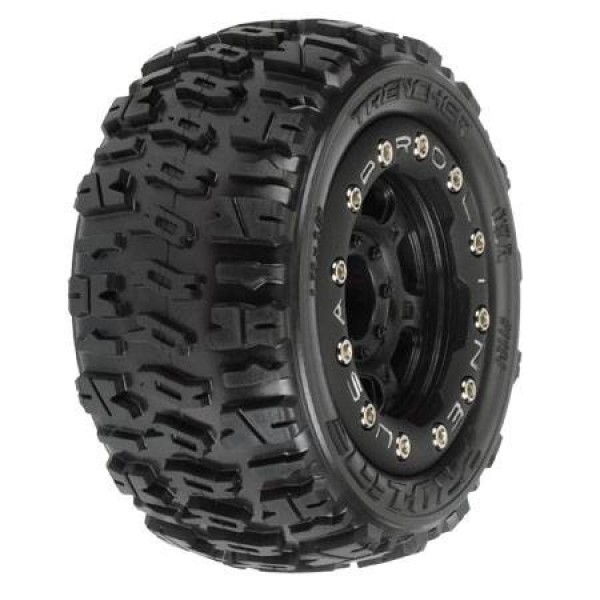 Pro-Line Trencher 2.2" M2 Black Titus Bead-Loc Tires (1/16 E-Revo) (2)