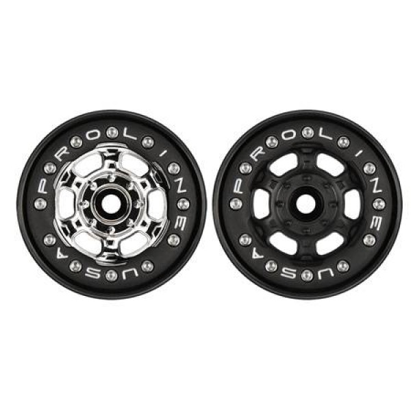 Pro-Line Front/Rear Titus 2.2" BeadLoc Wheels, Black (1/16 ERevo) (2)