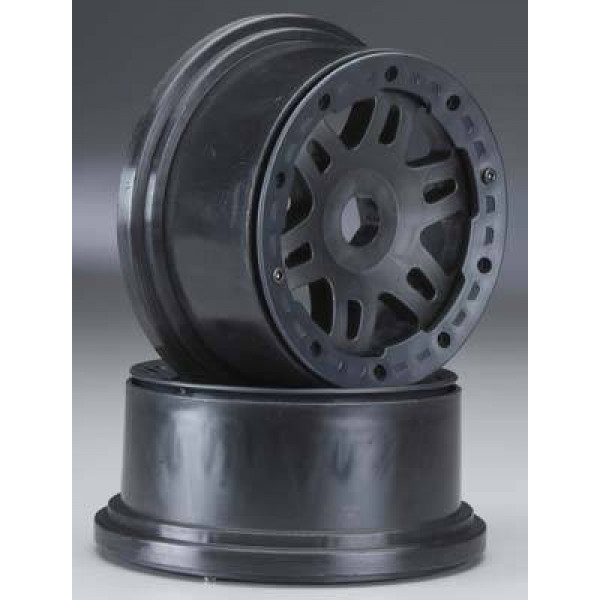 Pro-Line Front SplitSix Black Bead-Loc Wheels (5T) (2)