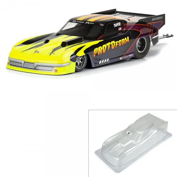 Pro-Line 1/10 '63 Chvy Stingray Pro Mod Clr Bdy: SC Drg Crs