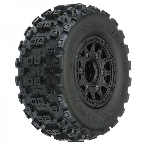Pro-Line Badlands MX SC 2.2"/3.0" M2 All Terrain Tires on Raid Black Hex Wheels (Slash) (2)