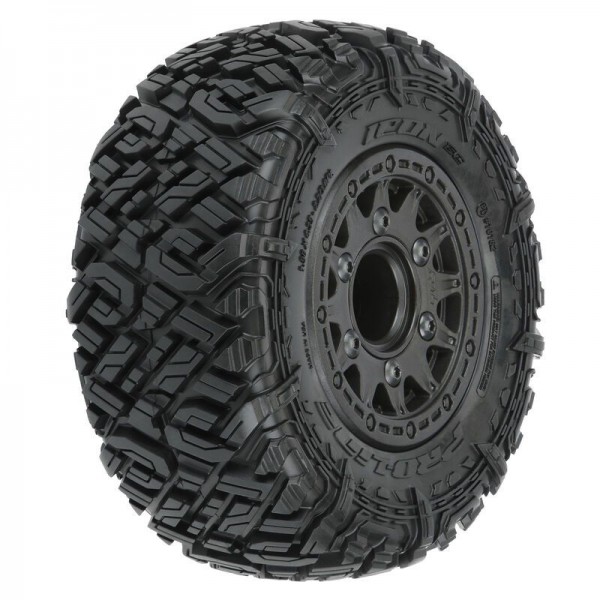 Pro-Line 1/10 Icon M2 Front/Rear 2.2"/3.0" SC Tires Mounted Black Raids (2)