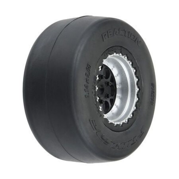 Pro-Line Reaction Mini No-Prep Drag Tires on Showtime+ Wheels (2)