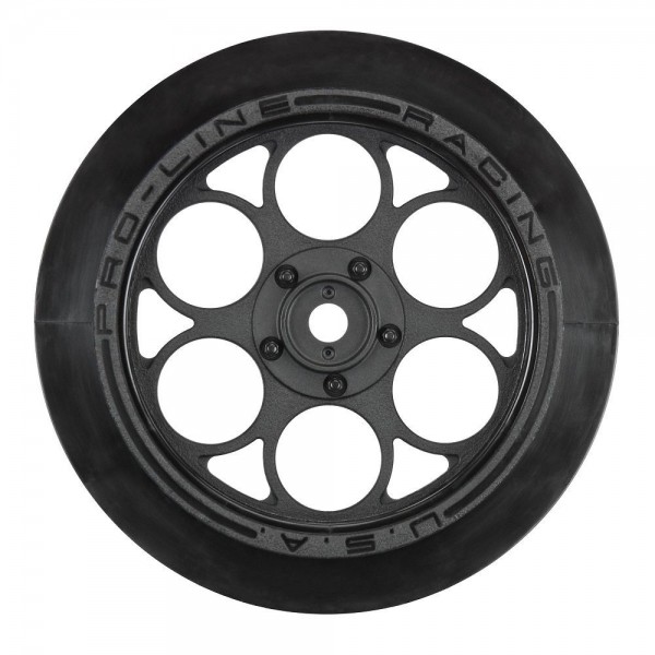 Pro-Line 1/10 Showtime Front Runner Front 2.2"/2.7" 12mm Drag Wheels, Black (2)