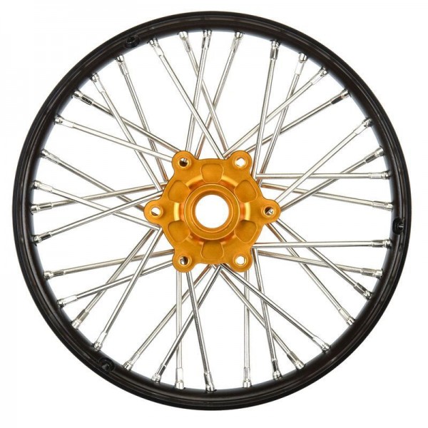 Pro-Line 1/4 Pro-Spec Assembled Aluminum V2 Bead Rear Wheel (Promoto-MX, Black/Gold)