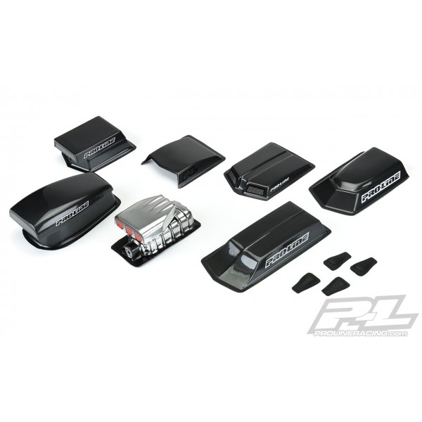 Pro-Line No Prep Drag Racing Hood Scoops & Blowers, Clear