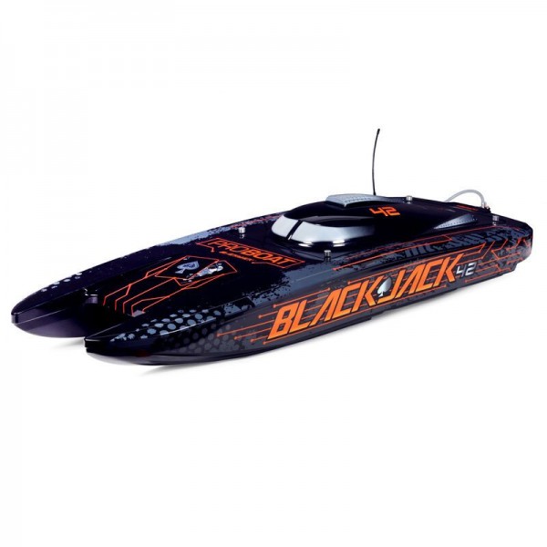 Pro Boat Blackjack 42" 8S Brushless RTR Catamaran, Black/Orange