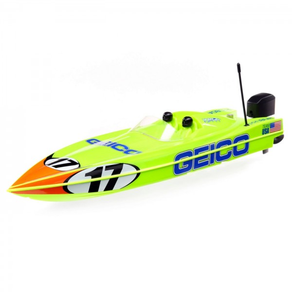 Pro Boat 17" RTR Power Boat Racer Self-Righting Deep-V, Miss Geico
