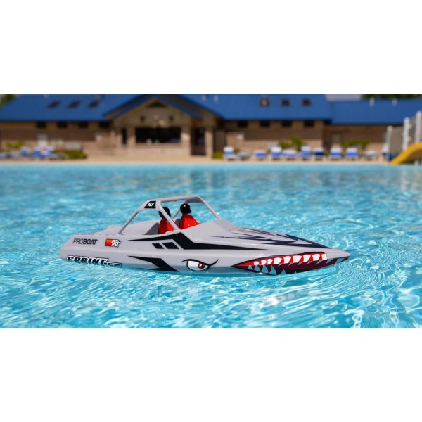 Pro Boat RTR Sprintjet 9-inch Self-Right Jet Boat, Silver
