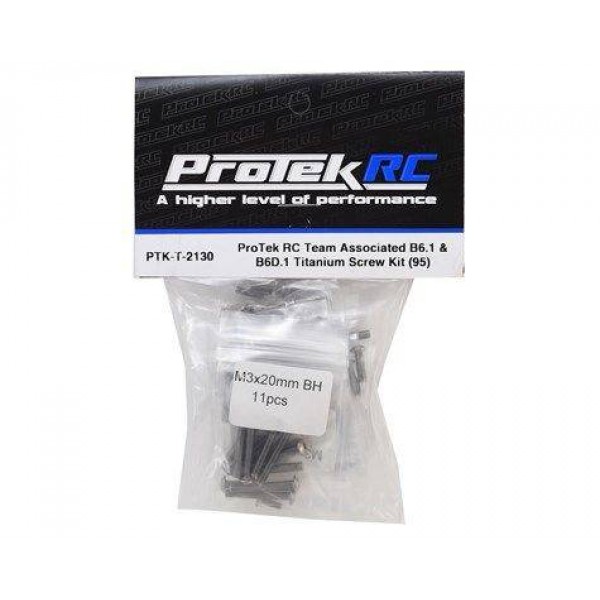 ProTek RC Team Associated B6.1 & B6.1D Titanium Screw Kit (95)