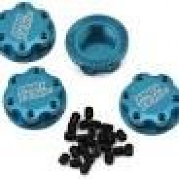 ProTek RC 17mm Captured & Knurled Magnetic Wheel Nuts (4) (Blue)