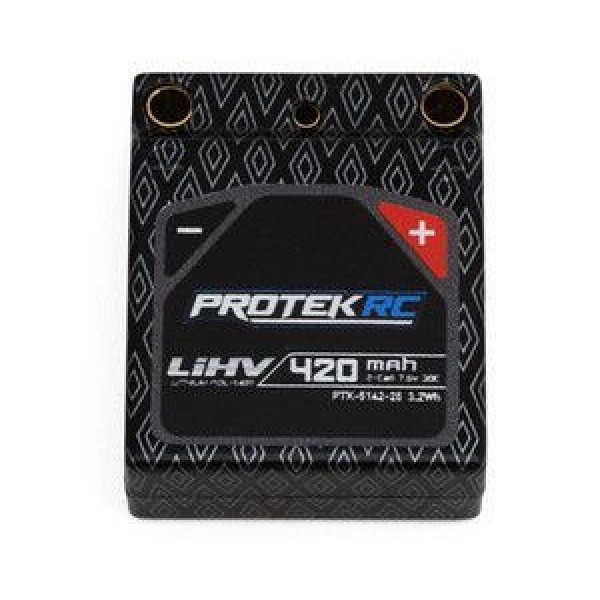 ProTek RC 2S 30C HV Hardcase LiPo Battery for Losi Micro-B (7.6V/420mAh) w/Charge Lead & 3.5mm Bullets