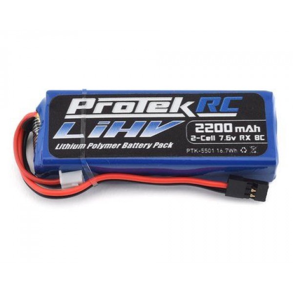 ProTek RC HV 7.6V 2200mAh LiPo Receiver Battery Pack With Balance Plug