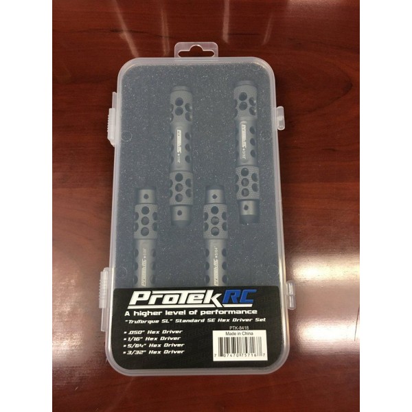 ProTek RC "TruTorque SL" Standard Hex Driver Set (4) (0.05”, 1/16”, 5/64”, 3/32")