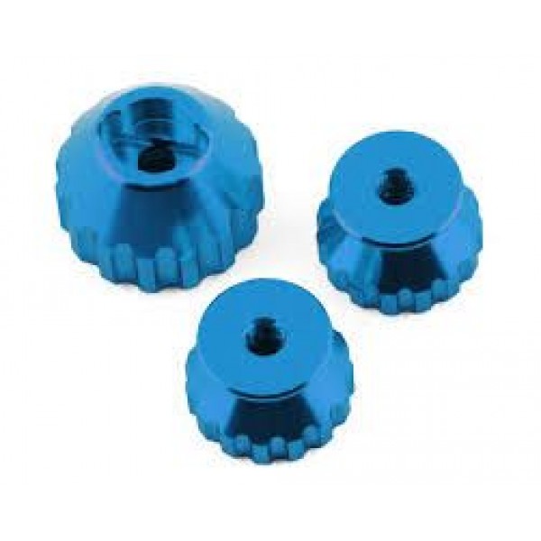 R-Design Sanwa M17 Precision Dial & Handle Nuts (Blue)