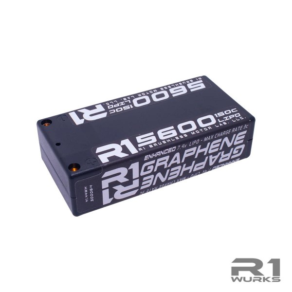 R1 Wurks 5600mah 150C 7.4V 2S LIPO Graphene Shorty Battery