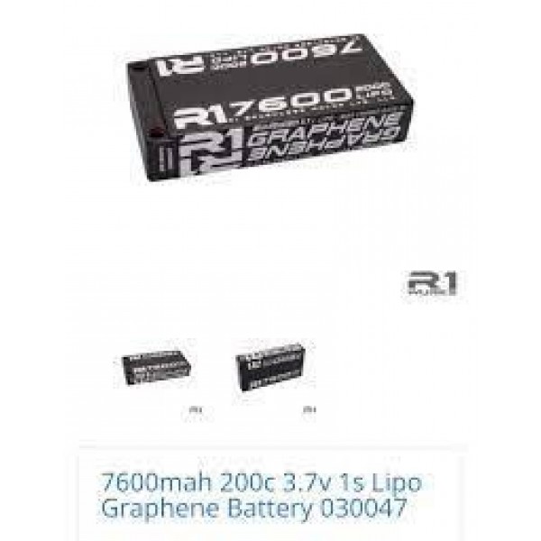 R1 Wurks 7600mah 200c 3.7v 1s Lipo Graphene Battery