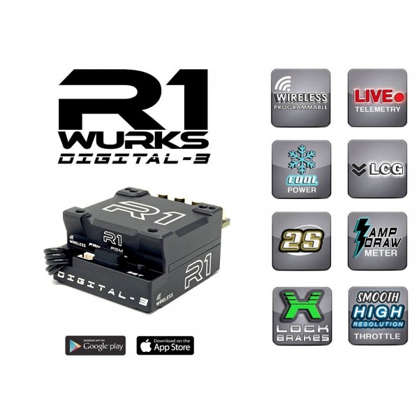 R1 Wurks R1 Digital-3 ESC 2S 040007 (not 1S)