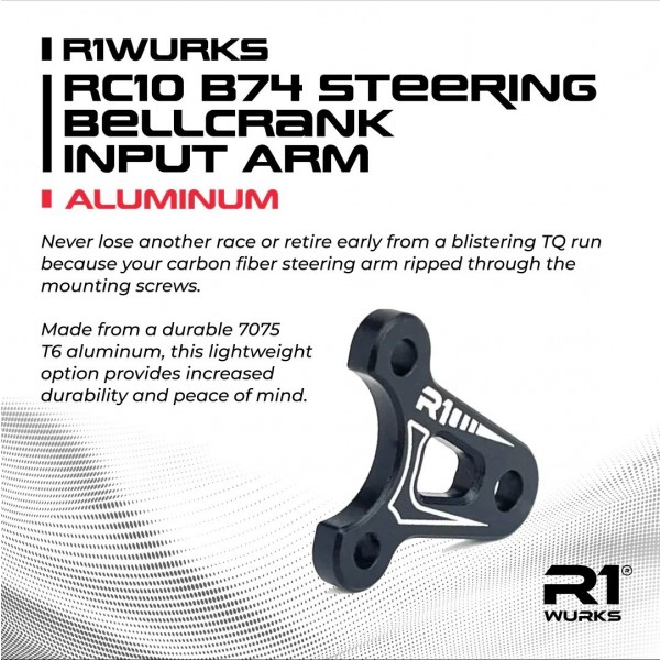 R1 Wurks RC10 (B74 Series) Aluminum Steering Bellcrank Input Arm
